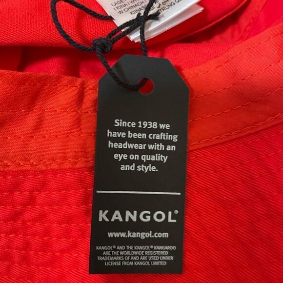 New Kangol red unisex Washed Bucket Hat size M main image 5